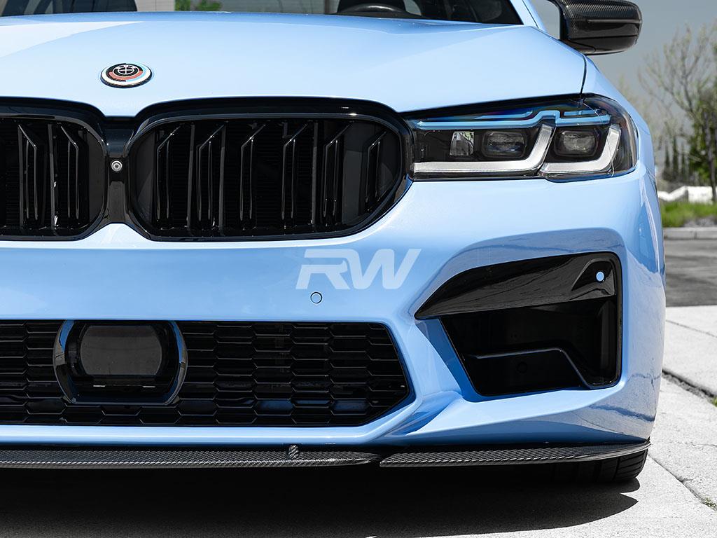 RW Carbon 2021-2023 BMW F90 M5 LCI S-Style Carbon Fiber Front Lip - Image 3