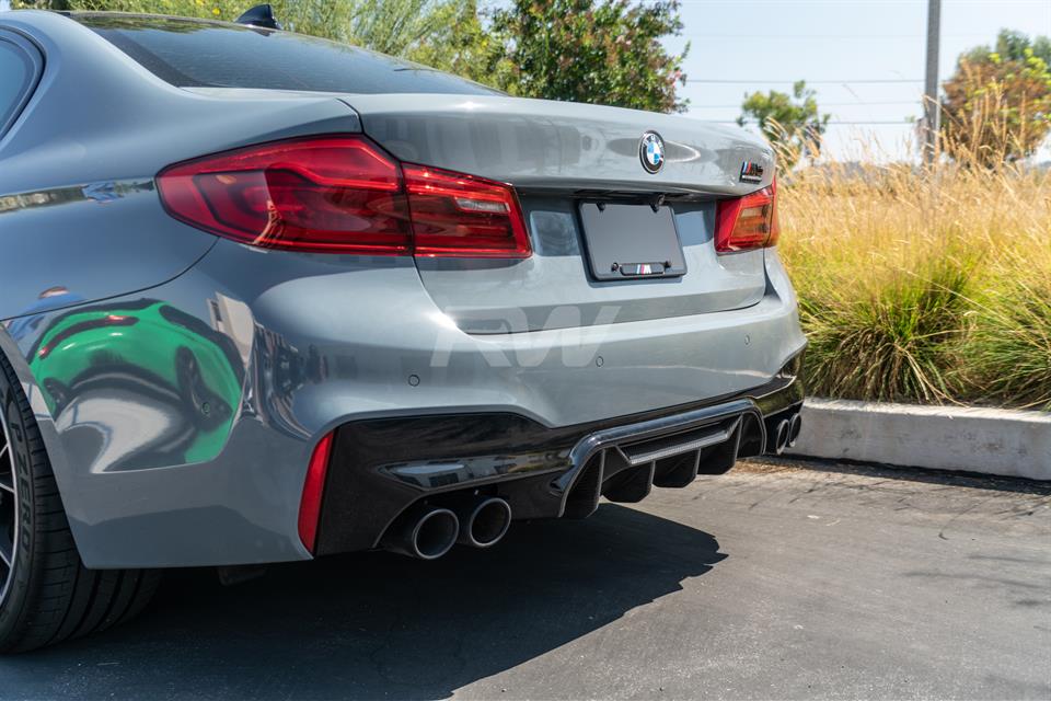 RW Carbon 2018-2023 BMW F90 M5 Performance Style Carbon Fiber Diffuser - Image 5