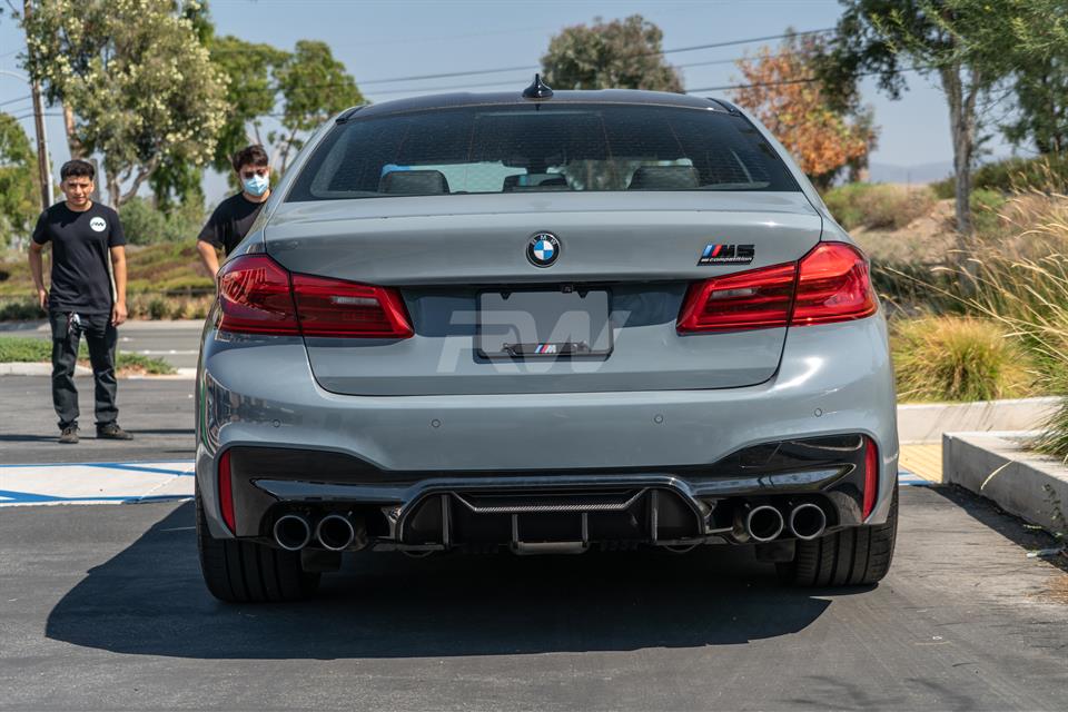 RW Carbon 2018-2023 BMW F90 M5 Performance Style Carbon Fiber Diffuser - Image 7