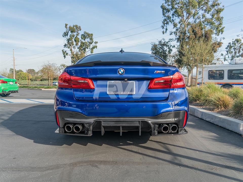 RW Carbon 2018-2023 BMW F90 M5 RWS Carbon Fiber Rear Diffuser - Image 10