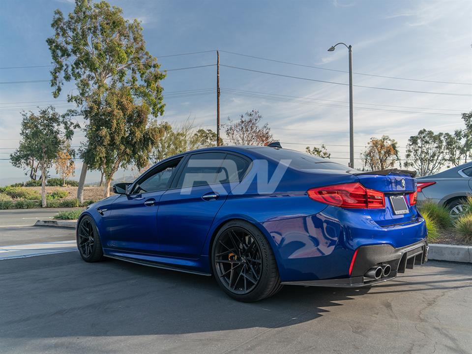 RW Carbon 2018-2023 BMW F90 M5 RWS Carbon Fiber Rear Diffuser - Image 9