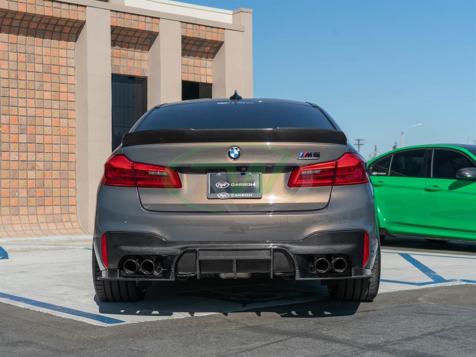RW Carbon 2018-2023 BMW F90 M5 RWS Carbon Fiber Rear Diffuser - Image 24