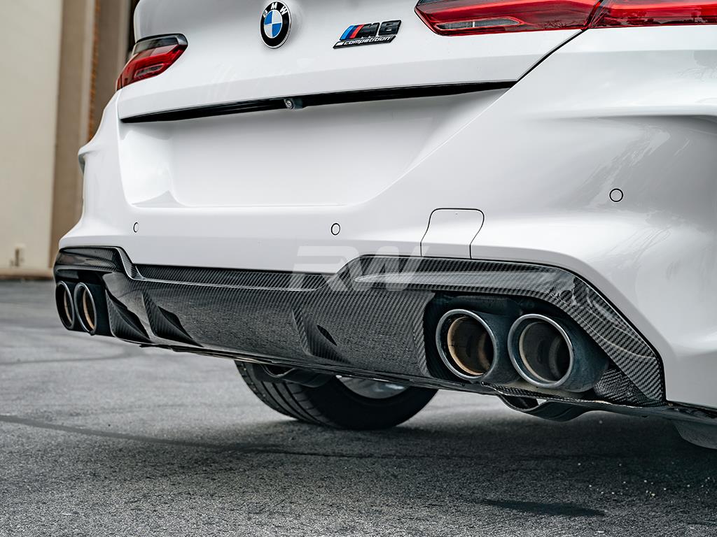 RW Carbon 2019-2025 BMW F91 F92 F93 M8 OE Style Carbon Fiber Diffuser - Image 5