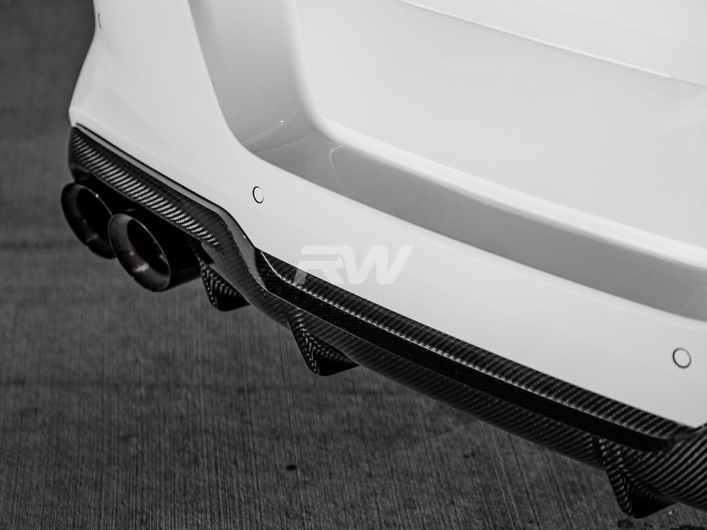 RW Carbon 2019-2025 BMW F91 F92 F93 M8 OE Style Carbon Fiber Diffuser - Image 3