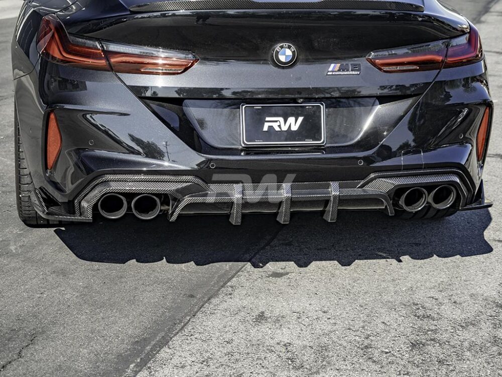 RW Carbon 2019-2025 BMW F91 F92 F93 M8 SQ Style Carbon Fiber Diffuser - Image 7