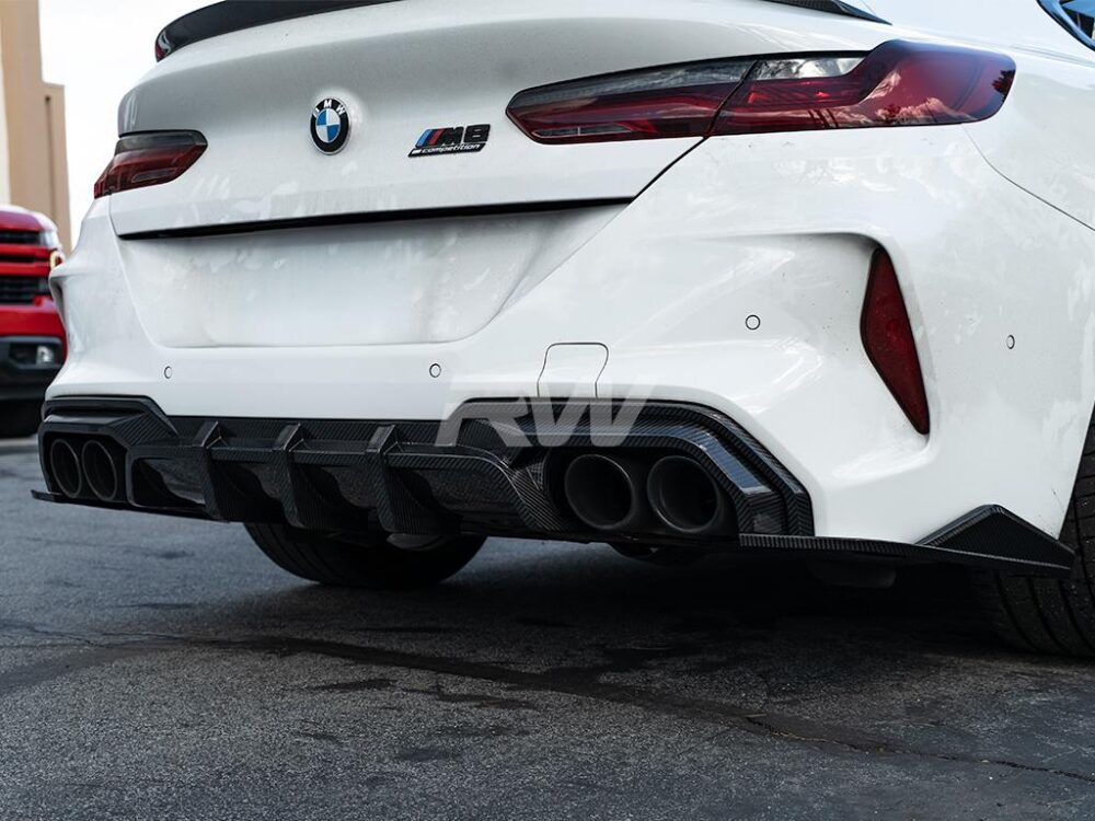 RW Carbon 2019-2025 BMW F91 F92 F93 M8 SQ Style Carbon Fiber Diffuser - Image 6