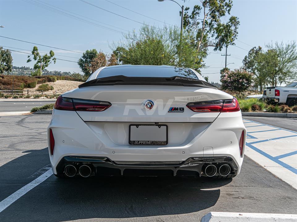 RW Carbon 2019-2026 BMW F92 M8/G15 8 Series GTX Carbon Fiber Trunk Spoiler - Image 6