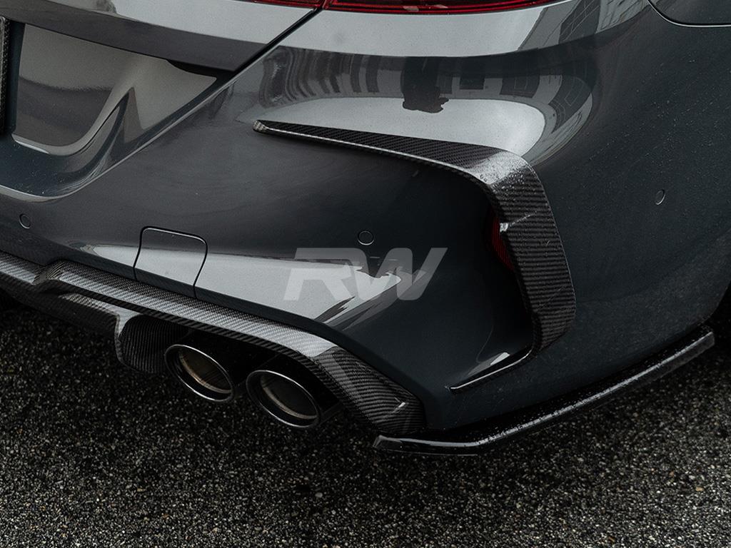 RW Carbon 2019-2025 BMW F93 M8 Carbon Fiber Rear Bumper Trims