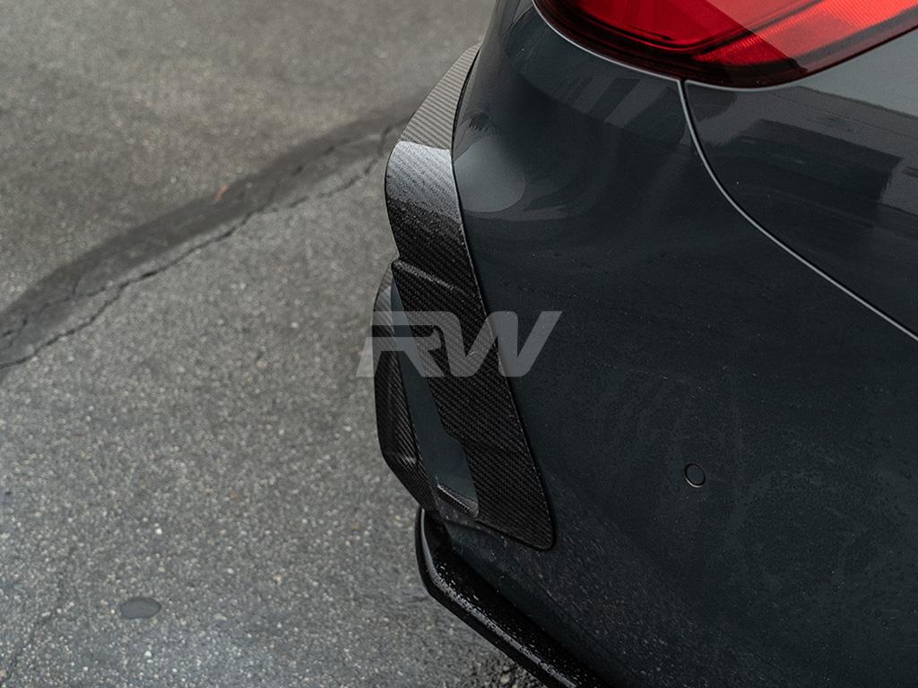 RW Carbon 2019-2025 BMW F93 M8 Carbon Fiber Rear Bumper Trims - Image 3