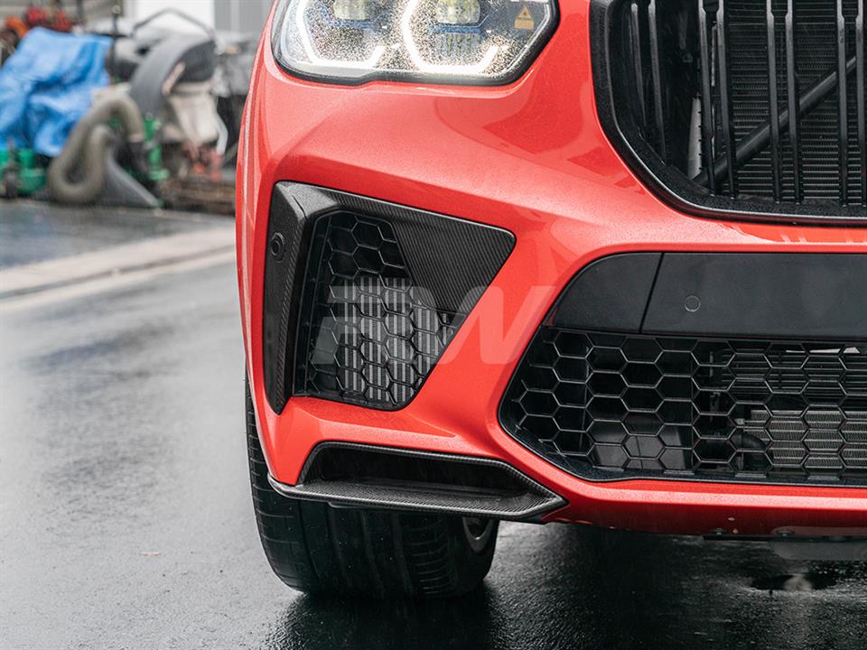 RW Carbon 2020-2025 BMW F95 X5M Carbon Fiber Front Air Duct Trims - Image 4