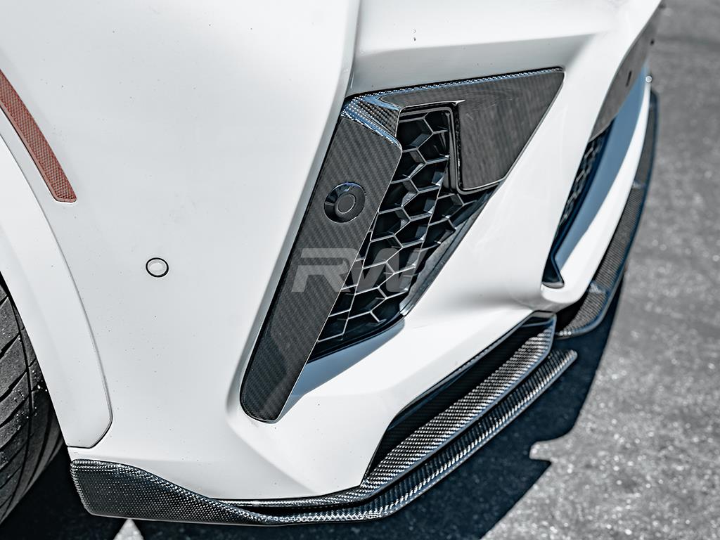 RW Carbon 2020-2025 BMW F95 X5M Carbon Fiber Front Air Duct Trims - Image 7