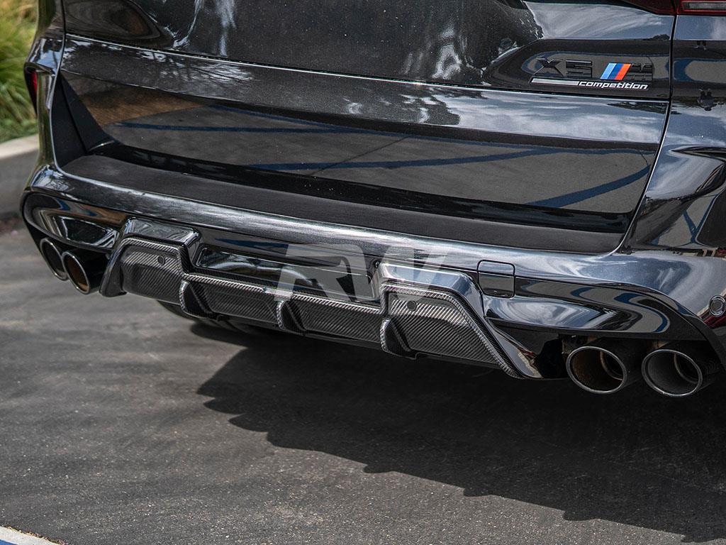 RW Carbon 2020-2025 BMW F95 X5M F96 X6M DTM Carbon Fiber Diffuser - Image 5