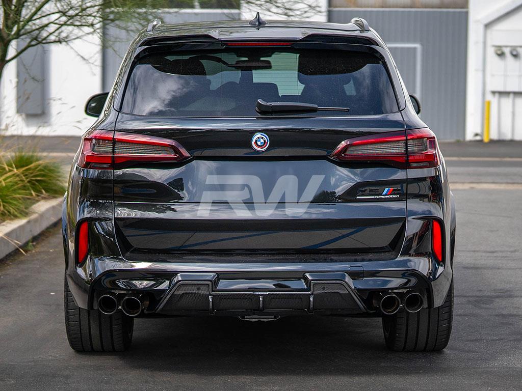RW Carbon 2020-2025 BMW F95 X5M F96 X6M DTM Carbon Fiber Diffuser - Image 4