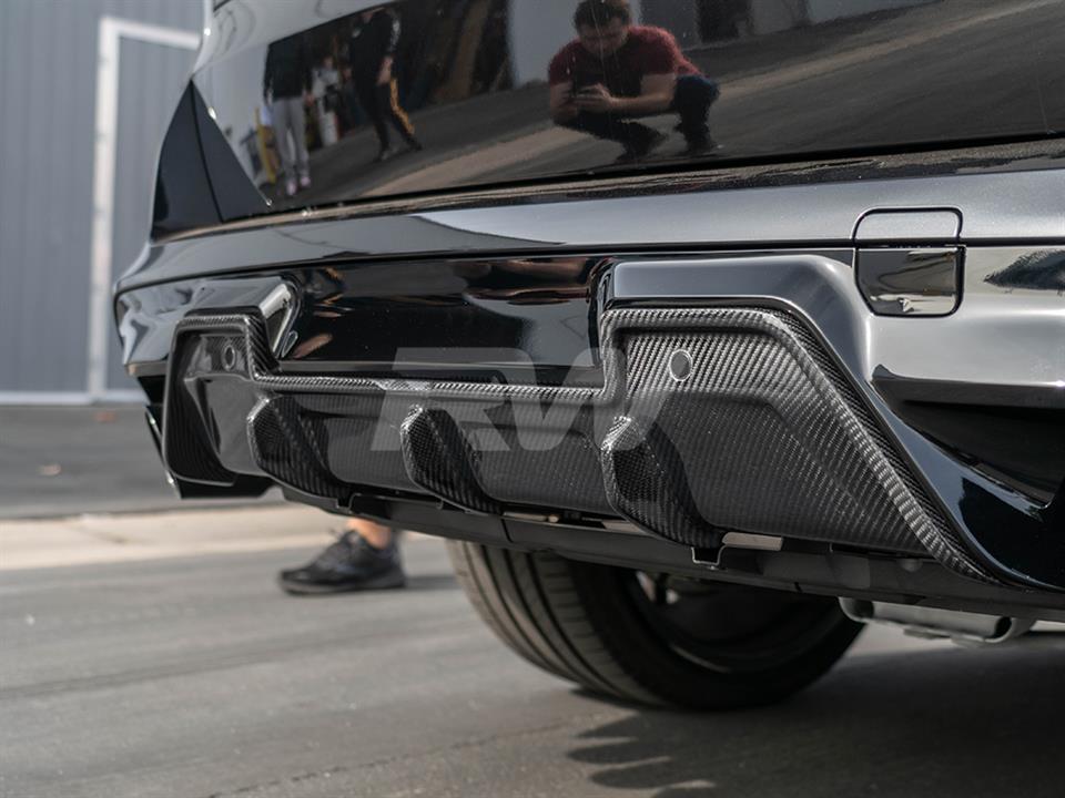 RW Carbon 2020-2025 BMW F95 X5M F96 X6M DTM Carbon Fiber Diffuser - Image 10