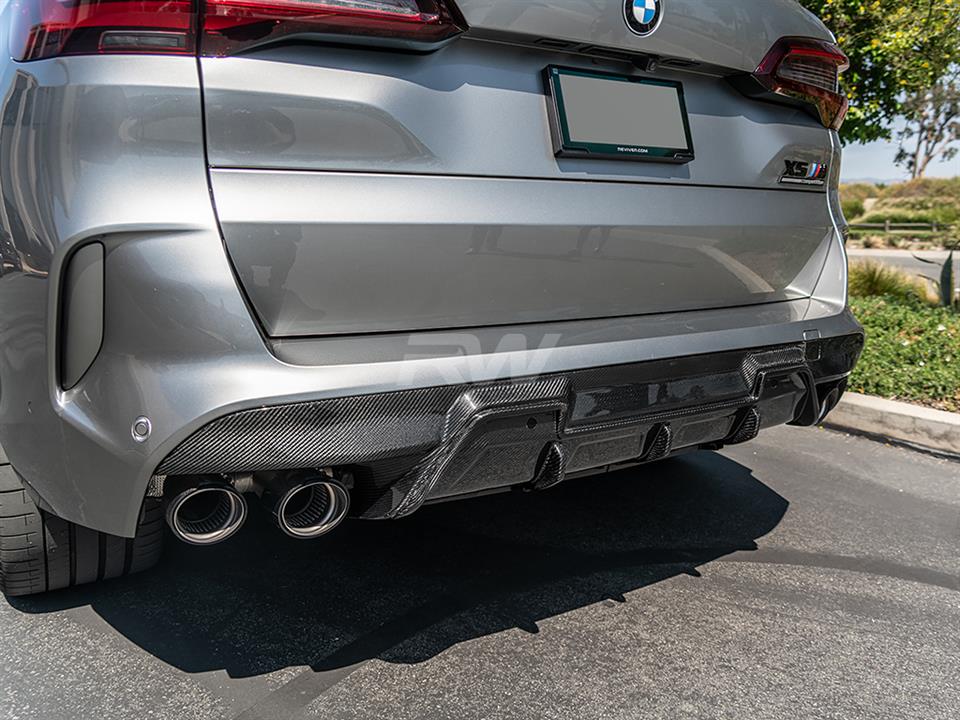 RW Carbon 2020-2025 BMW F95 X5M/F96 X6M RWS Carbon Fiber Diffuser