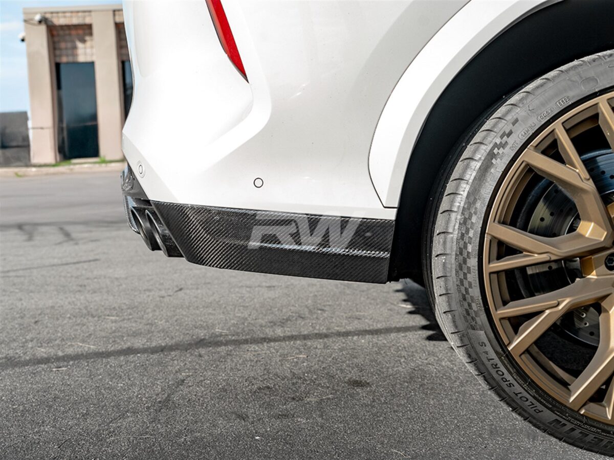 RW Carbon 2020-2025 BMW F96 X6M Carbon Fiber Rear Bumper Trim - Image 4