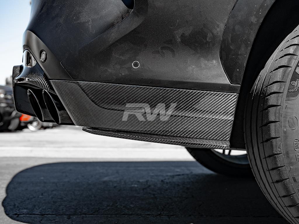 RW Carbon 2020-2025 BMW F96 X6M Carbon Fiber Rear Bumper Trim - Image 5