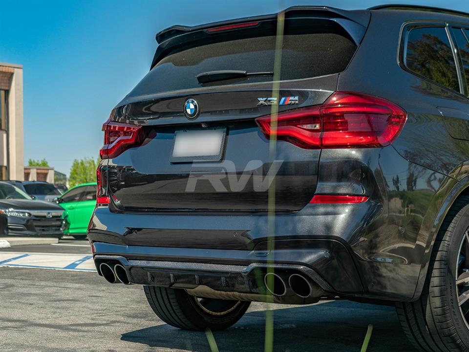 RW Carbon 2019-2024 BMW F97 X3M Carbon Fiber Diffuser - Image 10