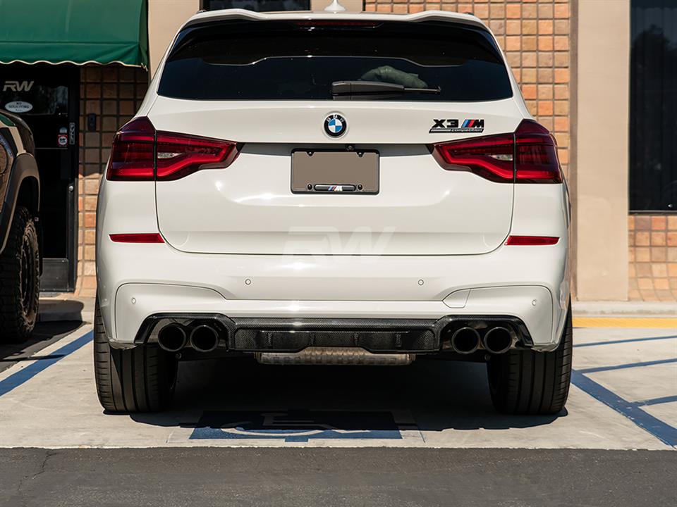 RW Carbon 2019-2024 BMW F97 X3M Carbon Fiber Diffuser - Image 8