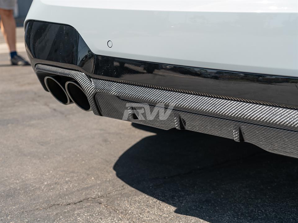 RW Carbon 2019-2024 BMW F97 X3M Carbon Fiber Diffuser - Image 3