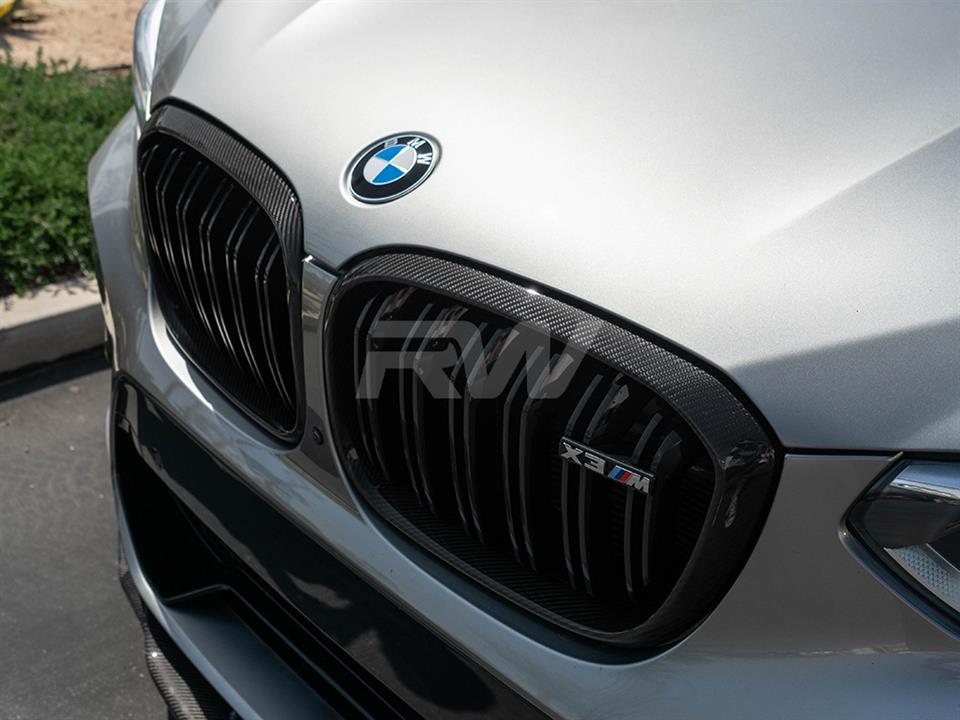RW Carbon 2020-2025 BMW F97 X3M F98 X4M Carbon Fiber Grille Surrounds