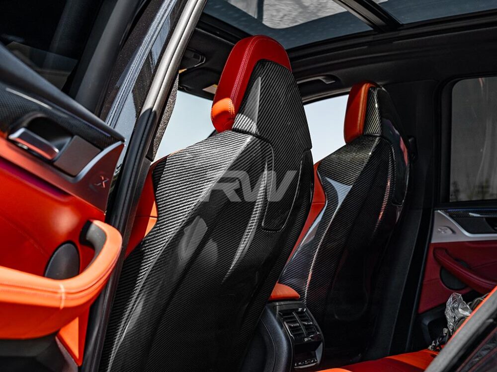 RW Carbon 2020-2025 BMW F97 X3M F98 X4M Carbon Fiber Seat Backs - Image 10