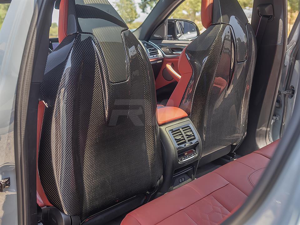 RW Carbon 2020-2025 BMW F97 X3M F98 X4M Carbon Fiber Seat Backs - Image 7