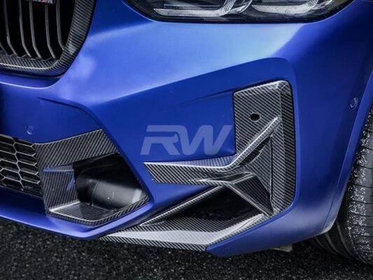 RW Carbon 2022-2025 BMW F97 X3M F98 X4M LCI Carbon Fiber Front Bumper Trims