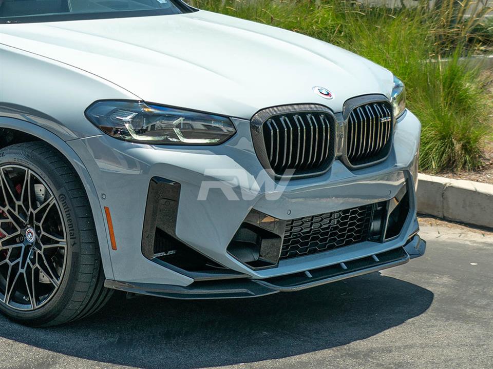 RW Carbon 2022-2024 BMW F97 X3M F98 X4M LCI DTM Carbon Fiber Front Lip - Image 6