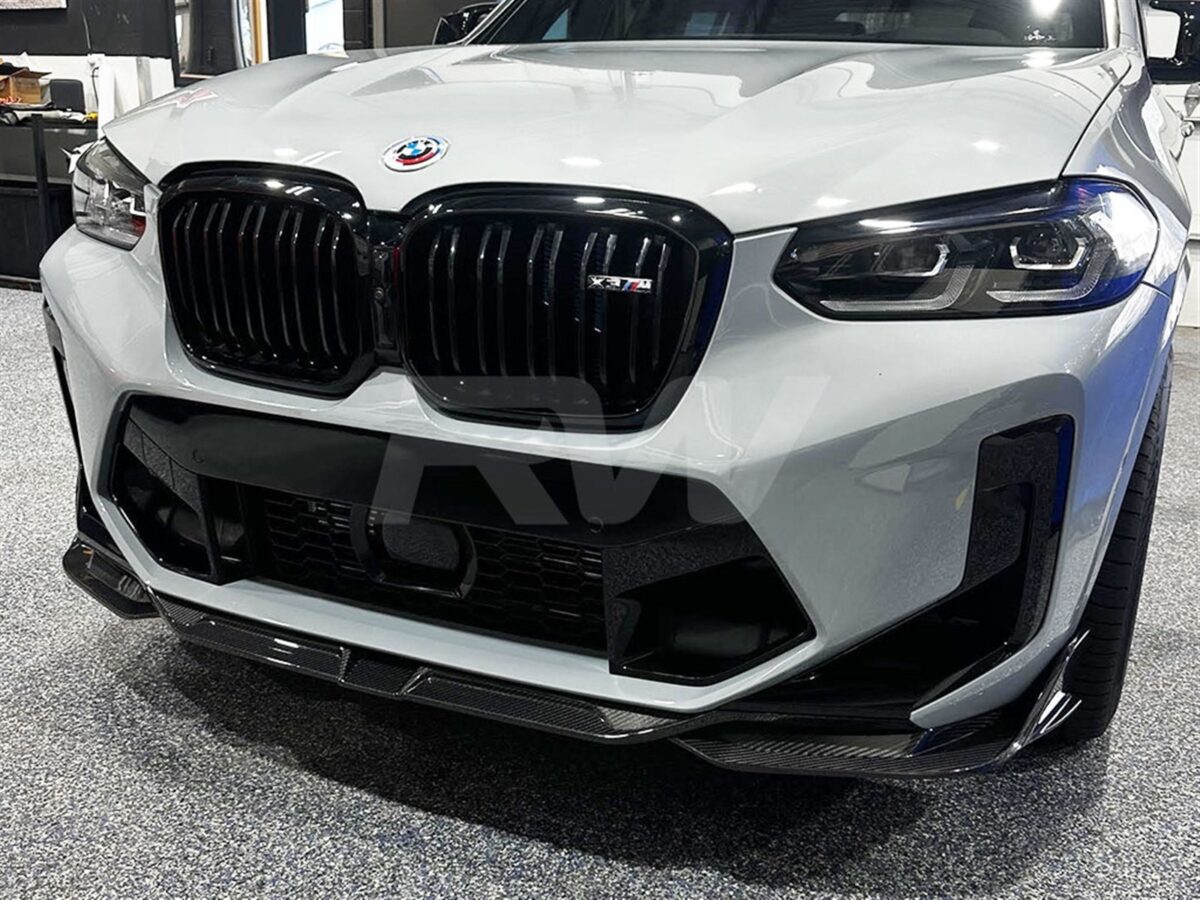 RW Carbon 2022-2024 BMW F97 X3M / F98 X4M LCI GTX Carbon Fiber Front Lip - Image 3