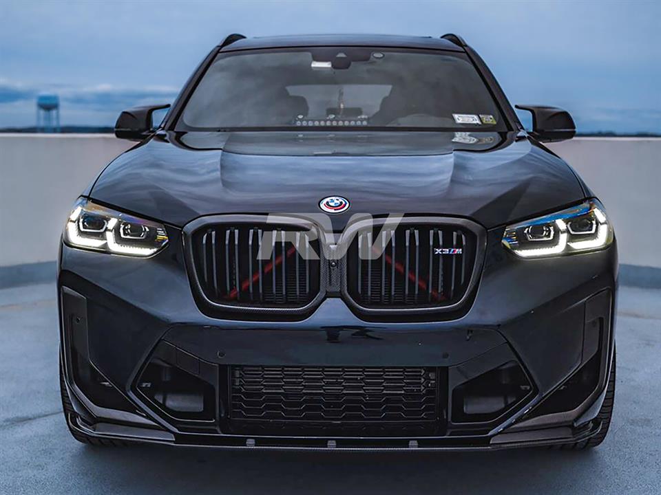 RW Carbon 2022-2024 BMW F97 X3M F98 X4M LCI RWS Carbon Fiber Front Lip - Image 10