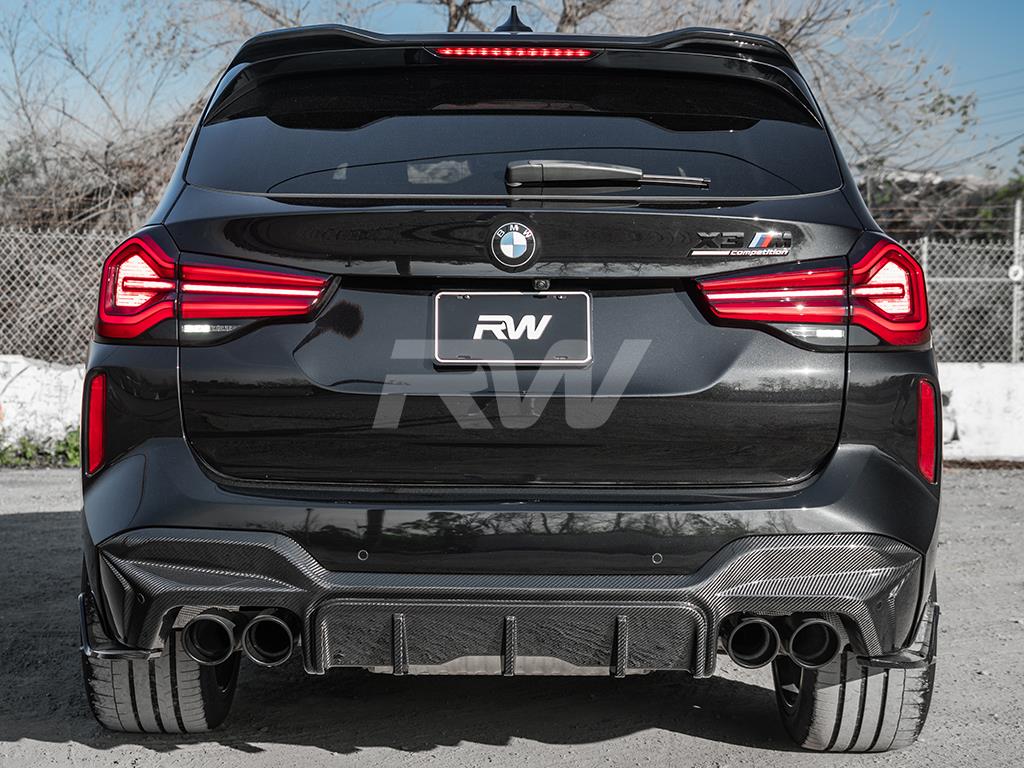 RW Carbon 2022-2024 BMW F97 X3M LCI Carbon Fiber Diffuser - Image 4