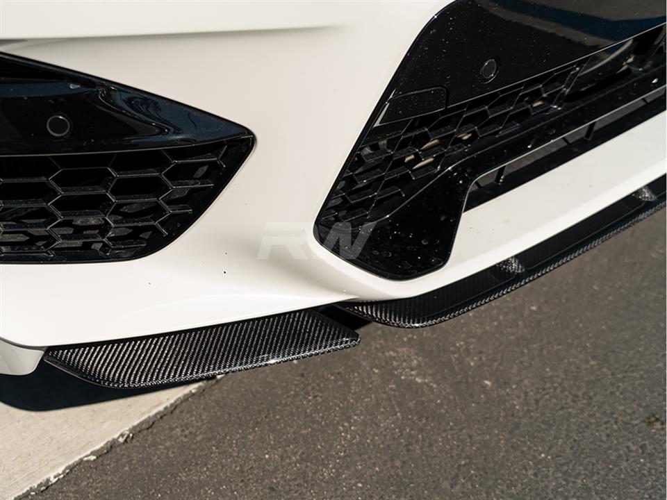 RW Carbon 2019-2021 BMW F97 X3M/F98 X4M Carbon Fiber Front Lip Spoiler - Image 5