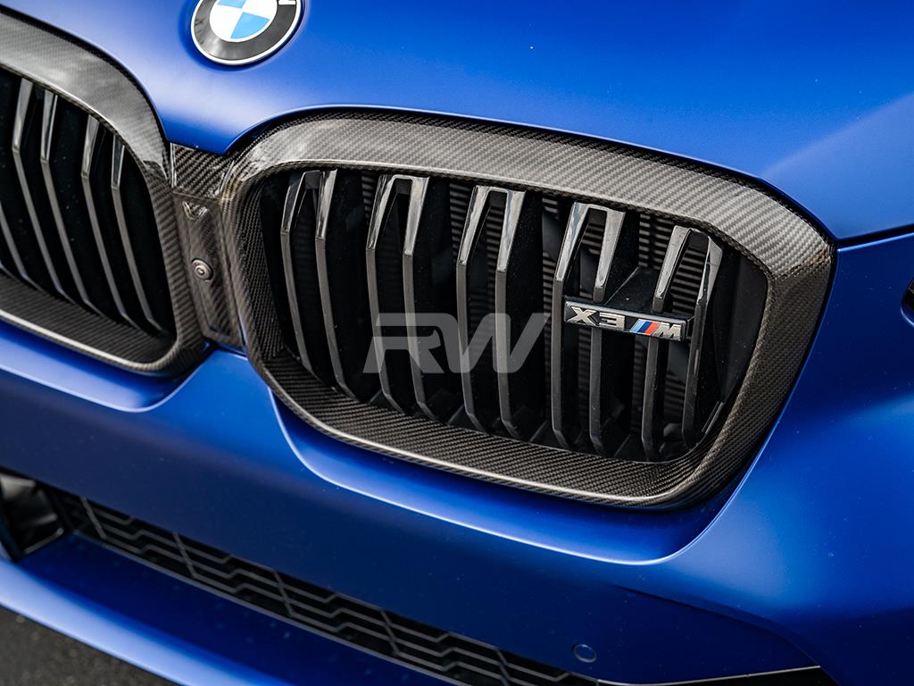 RW Carbon 2022-2025 BMW F97 X3M/F98 X4M LCI Carbon Fiber Grille Surround - Image 7