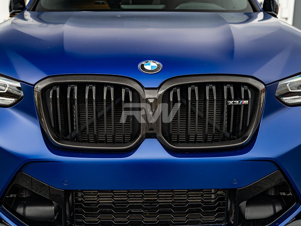 RW Carbon 2022-2025 BMW F97 X3M/F98 X4M LCI Carbon Fiber Grille Surround - Image 9