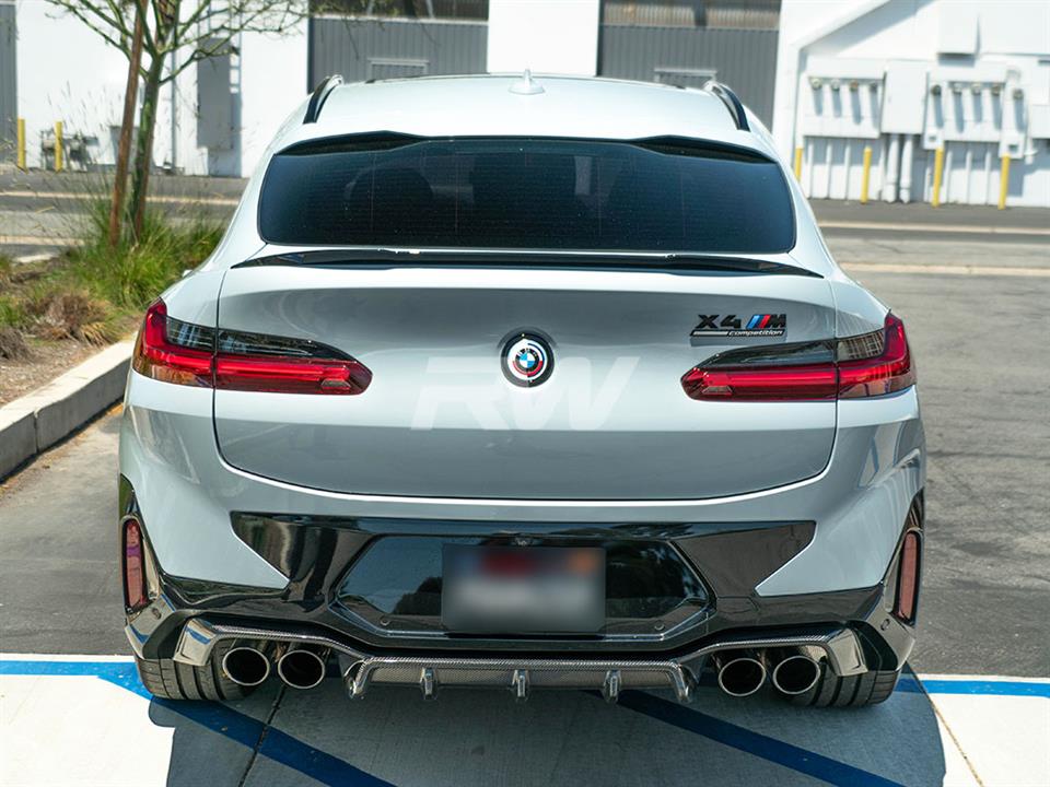 RW Carbon 2020-2025 BMW F98 X4M Carbon Fiber DTM Diffuser - Image 5