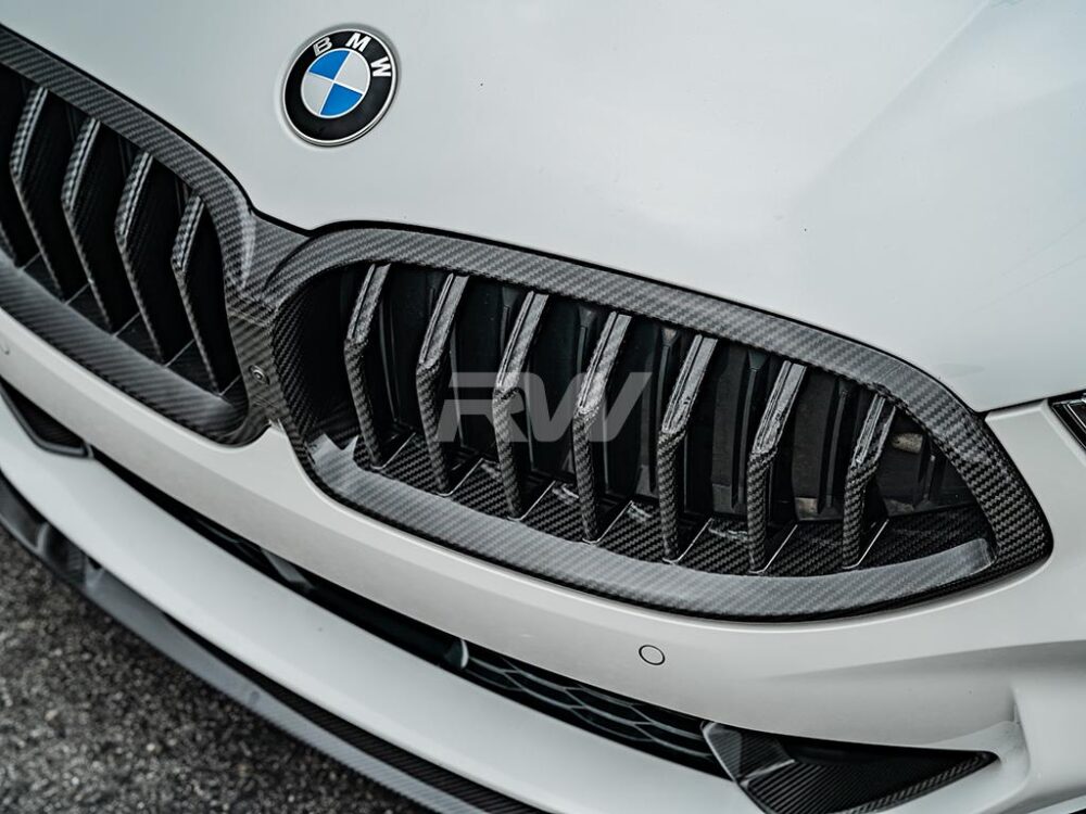 RW Carbon 2019-2026 BMW F9X M8 / 8-Series Full Dry Carbon Fiber Grille Replacement - Image 3