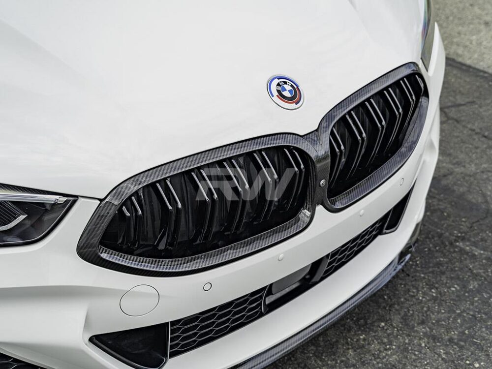 RW Carbon 2019-2026 BMW F9X M8 / 8-Series Full Dry Carbon Fiber Grille Replacement - Image 7