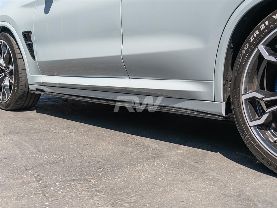 RW Carbon 2019-2025 BMW G01 G02 F97 F98 RWS Carbon Fiber Side Skirt Extensions - Image 8