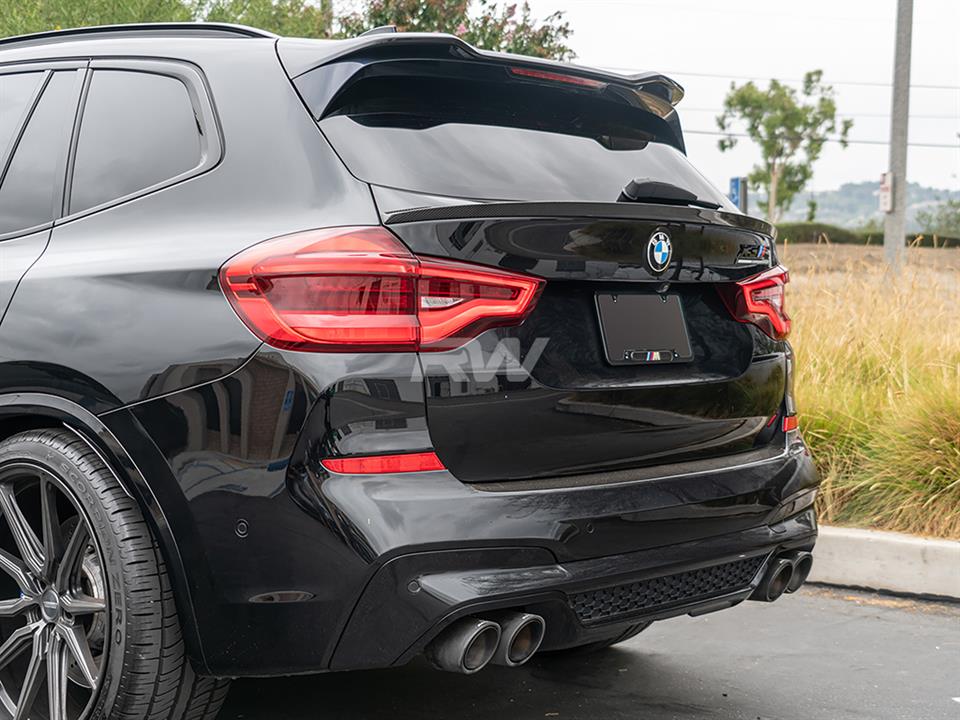RW Carbon 2019-2024 BMW G01 X3 F97 X3M RWS Carbon Fiber Mid Spoiler - Image 11