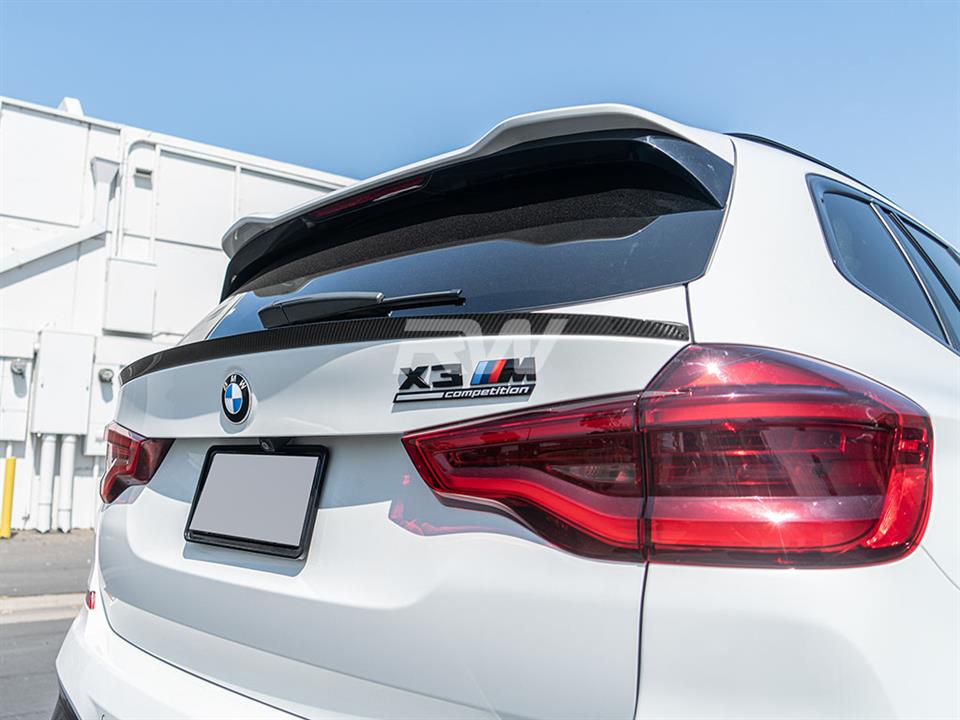 RW Carbon 2019-2024 BMW G01 X3 F97 X3M RWS Carbon Fiber Mid Spoiler - Image 16