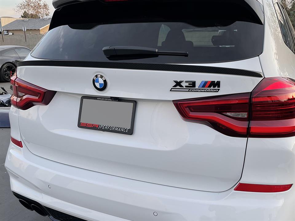 RW Carbon 2019-2024 BMW G01 X3 F97 X3M RWS Carbon Fiber Mid Spoiler - Image 7
