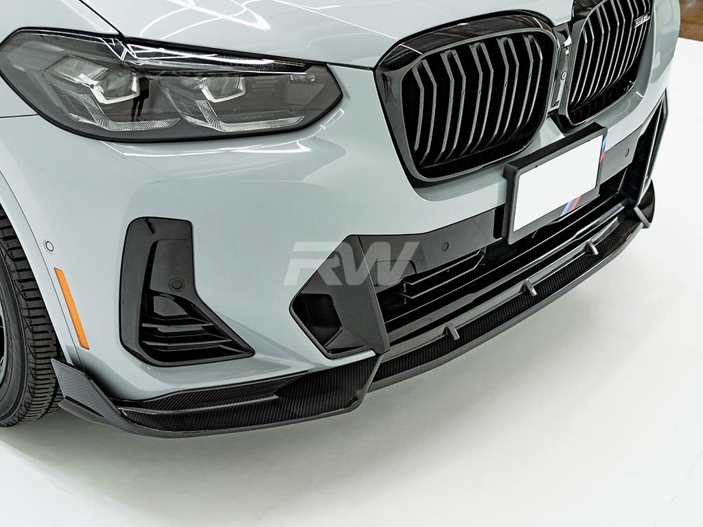 RW Carbon 2022-2025 BMW G01 X3 G02 X4 LCI Carbon Fiber Front Lip - Image 5