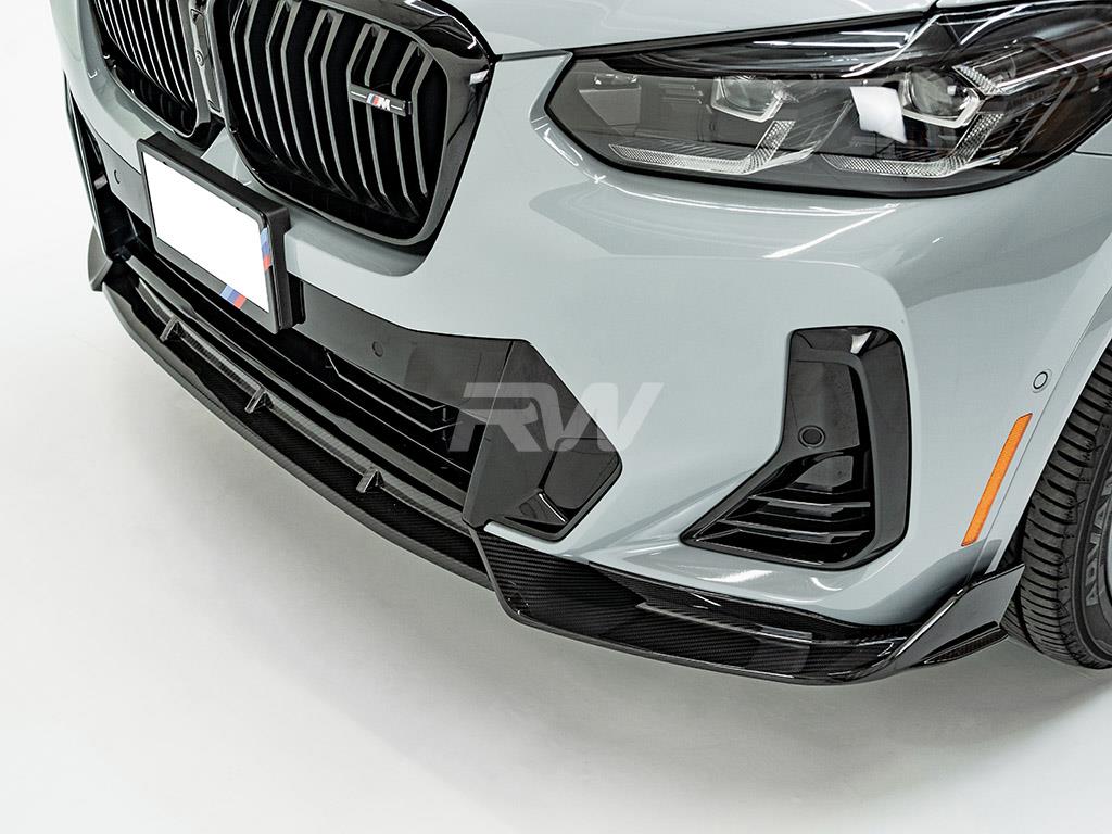 RW Carbon 2022-2025 BMW G01 X3 G02 X4 LCI Carbon Fiber Front Lip - Image 6