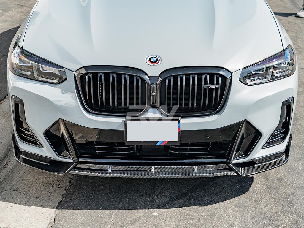 RW Carbon 2022-2025 BMW G01 X3 G02 X4 LCI Carbon Fiber Front Lip - Image 3