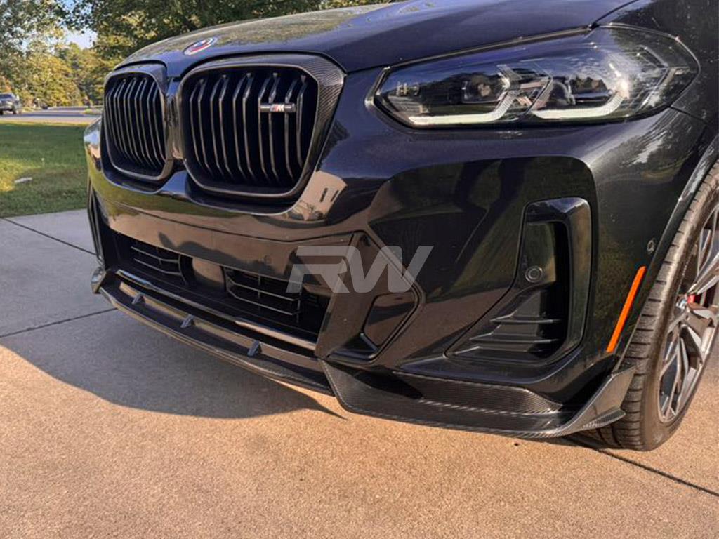 RW Carbon 2022-2025 BMW G01 X3 G02 X4 LCI Carbon Fiber Front Lip - Image 8