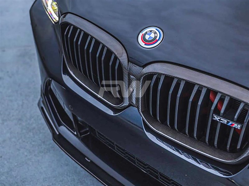 RW Carbon 2022-2025 BMW G01 X3 G02 X4 LCI Carbon Fiber Grille Surround