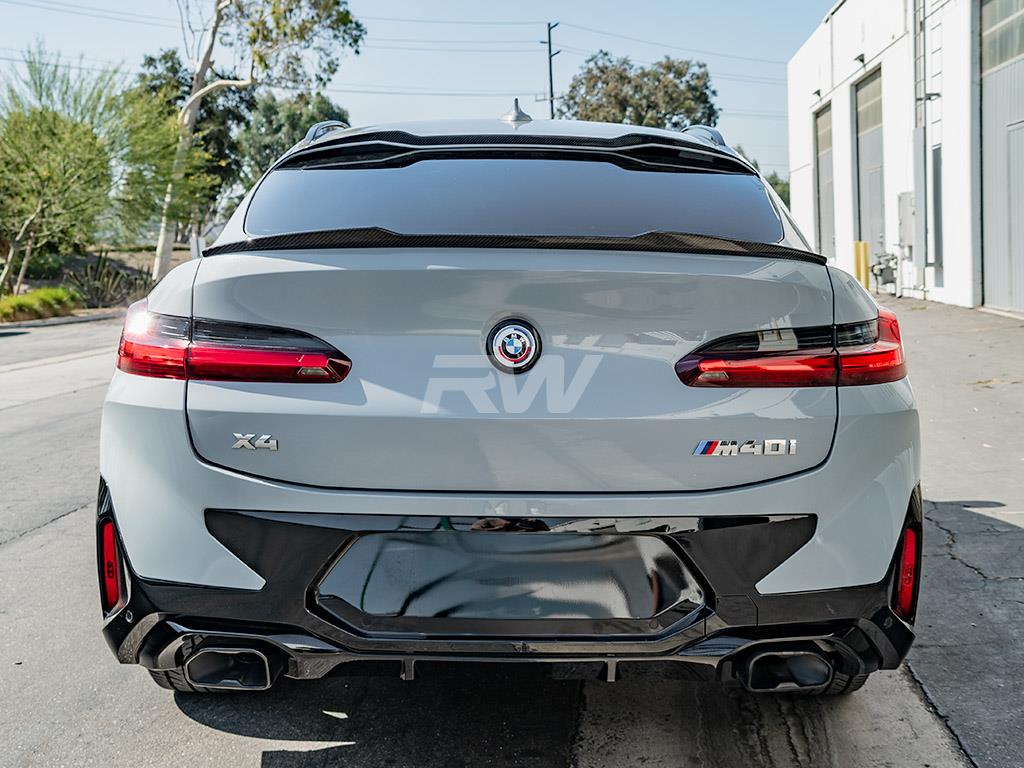 RW Carbon 2020-2025 BMW G02 X4 F98 X4M Carbon Fiber Trunk Spoiler - Image 3