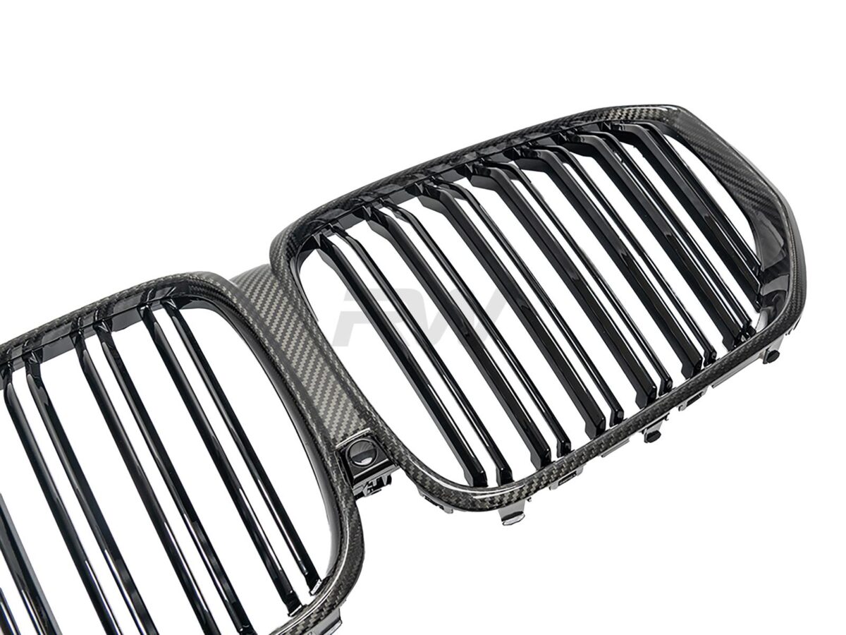 RW Carbon 2023-2025 BMW G05 F95 Pre LCI Dual Slat Carbon Fiber Grilles - Image 3