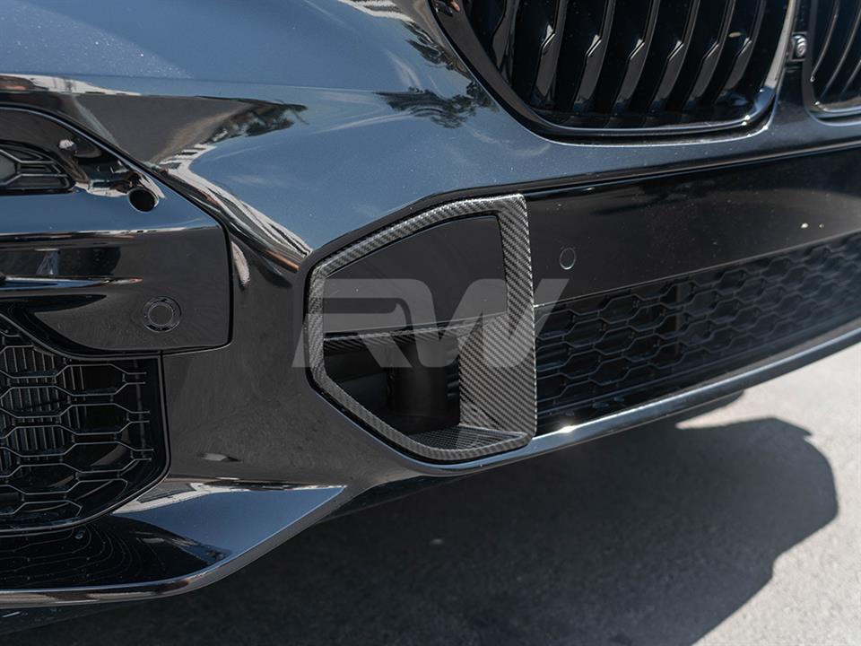 RW Carbon 2019-2025 BMW G05 X5 Carbon Fiber Front Brake Duct Trims - Image 3